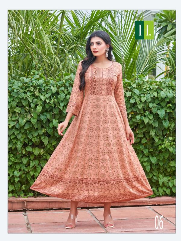 Hirwa Sunlight vol1 Rayon Designer anarkali Kurti collection